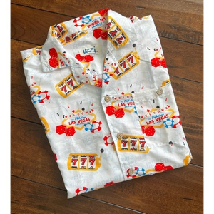 Uzzi Las Vegas Button Up Shirt Mens Size Large‎
